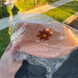 Levi's Peach Hat with Red Flower